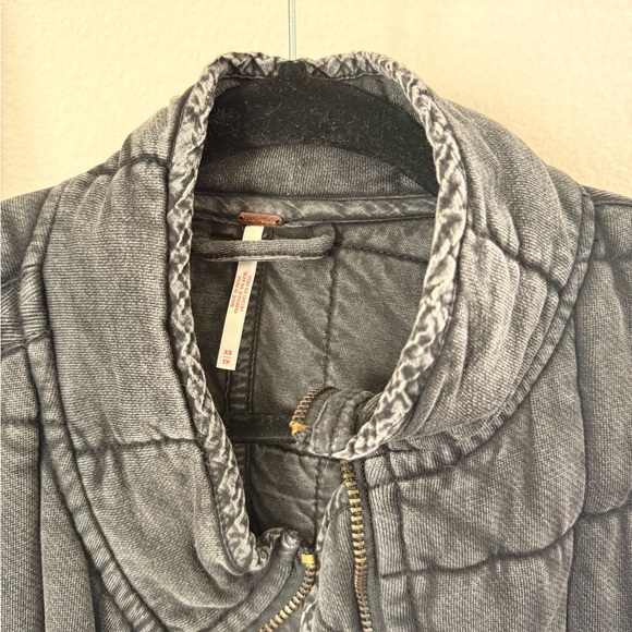 Free People Charcoal Quilted Jacket - Picture 2 of 4